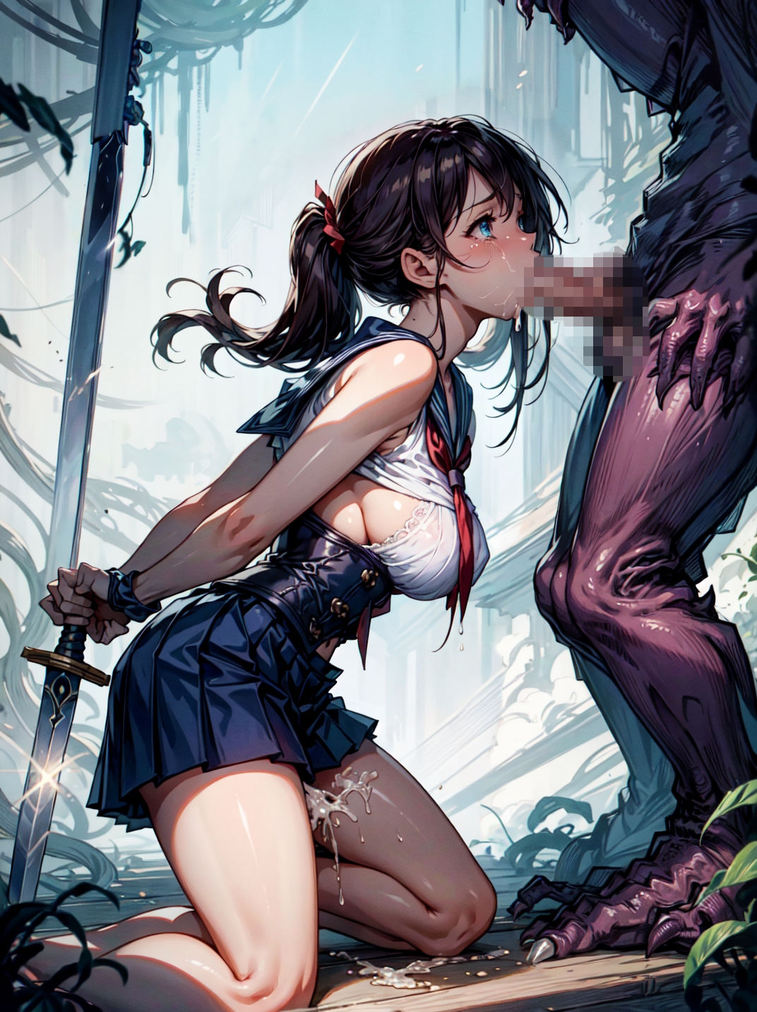 淫魔との戦いに敗れ、犯●れた淫魔ハンター5｜studio1111 サンプル画像 2