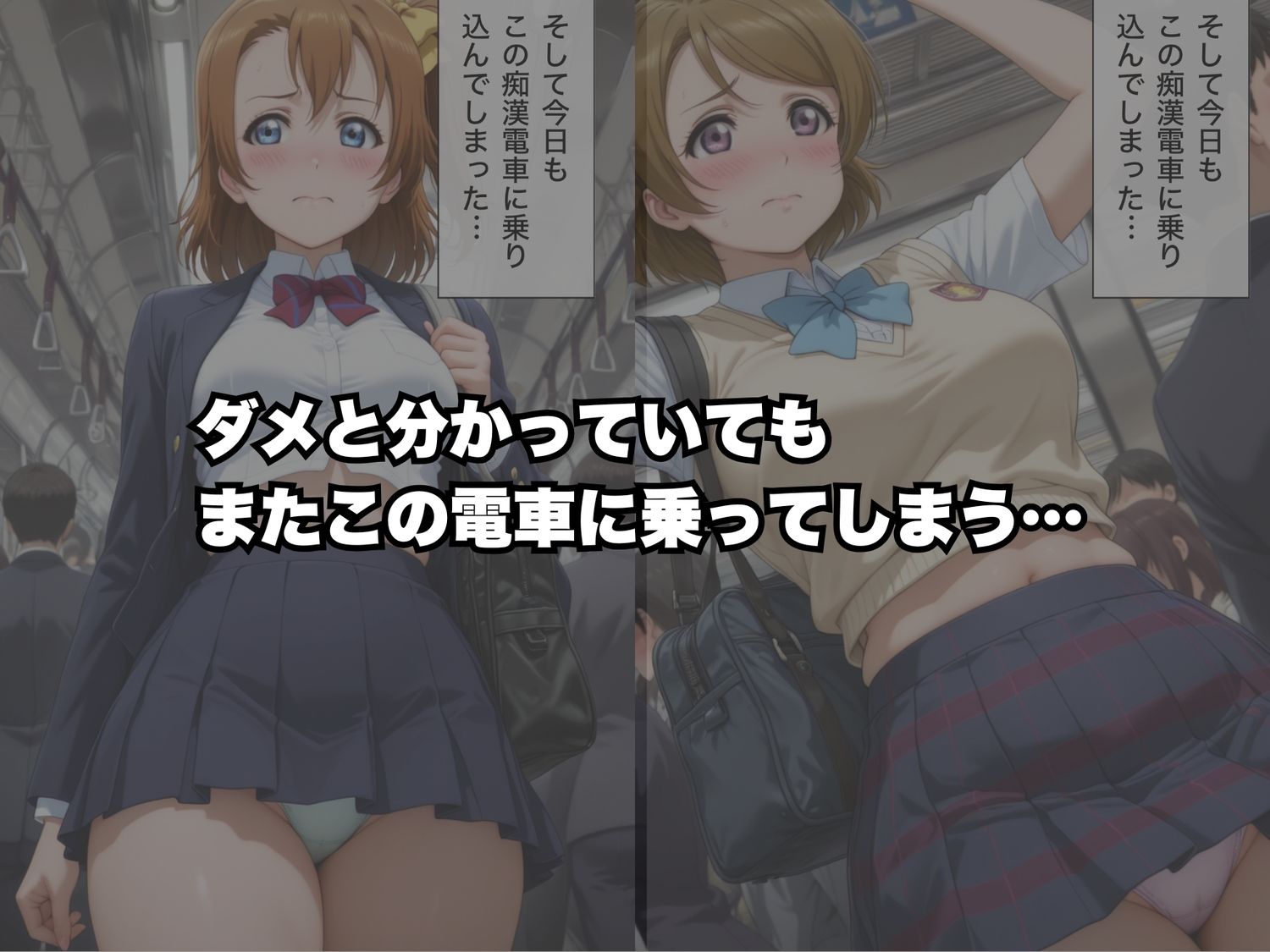 痴●電車でイヤなはずなのにハマってしまう件〜ラブ◯イブ!編〜 サンプル画像 7