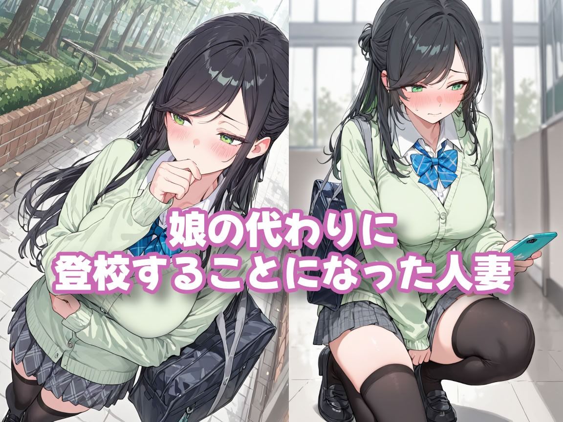 娘の代わりに登校する制服人妻【セリフ付き】｜ギャル刷 サンプル画像 3