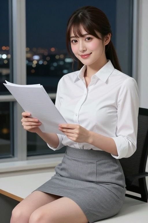 残業後、清楚系OLの隠された性癖が露に。 サンプル画像 3