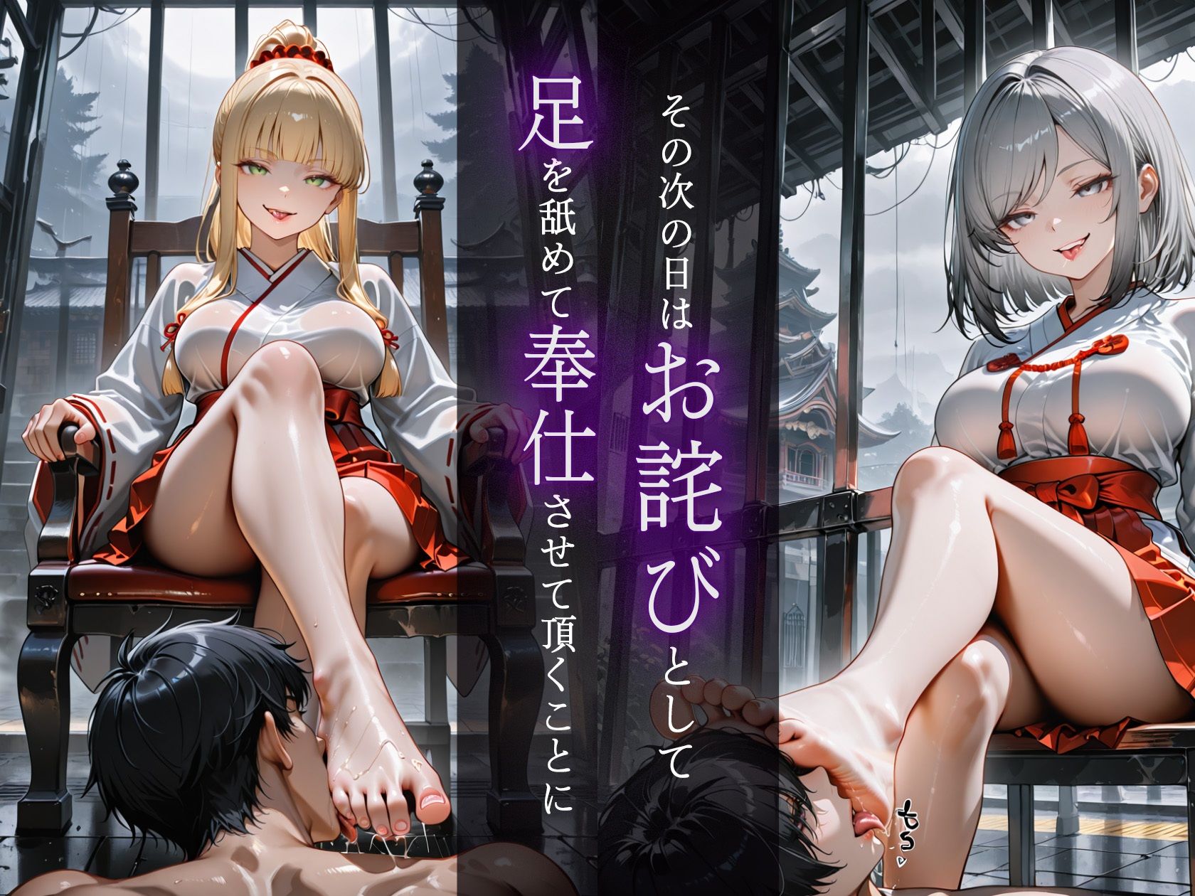 ドSな巫女様の下僕になって搾精されまくる話 サンプル画像 7