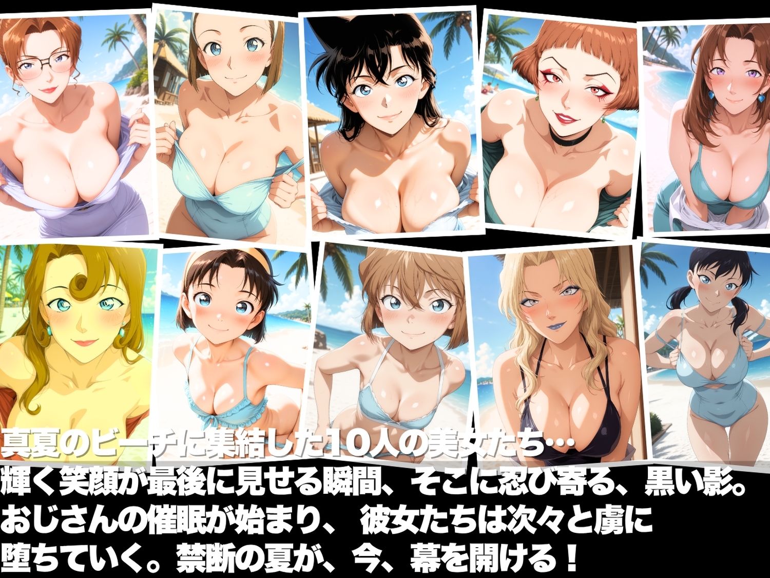 真夏の海辺で堕ちて 〜おじさんの虜になって妊娠するまで〜 名探偵コ●ン編 サンプル画像 2