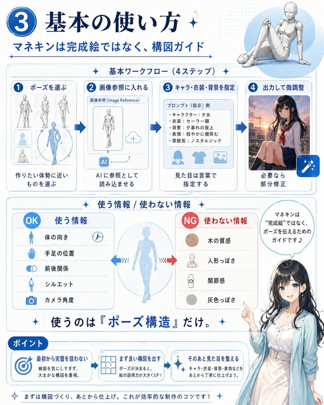 意外に使える!? えちえちポーズ集Vol.2 〜商用OK・モザイク済マネキン線画素材〜 サンプル画像 8