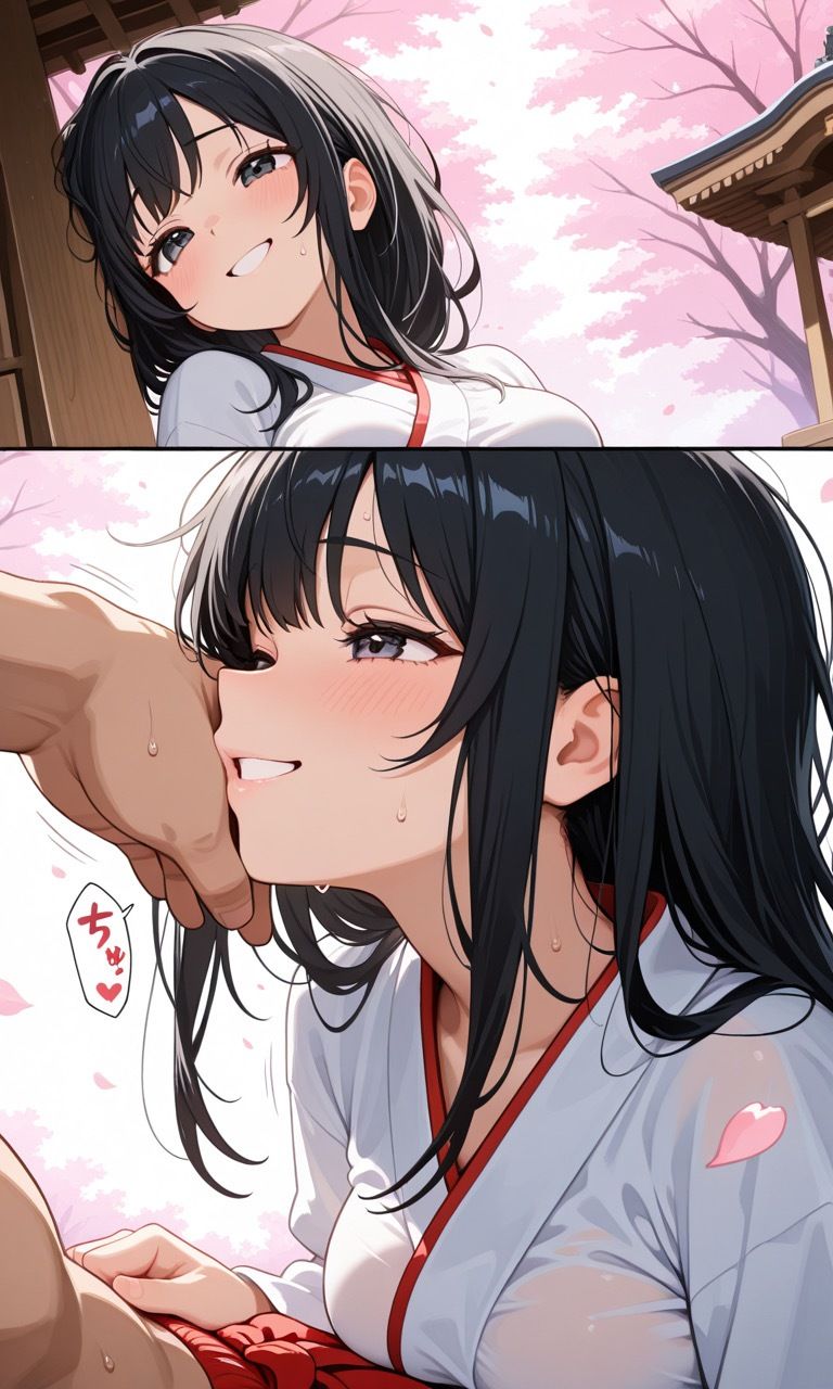 ピッチビッチ巫女の、とんでも参拝日和｜猫のしっぽ サンプル画像 8