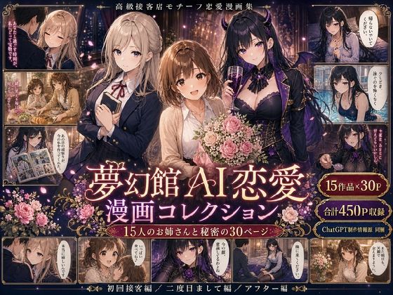 夢幻館AI恋愛漫画コレクション＊ChatGPTの漫画制作ノウハウ付き｜megmix