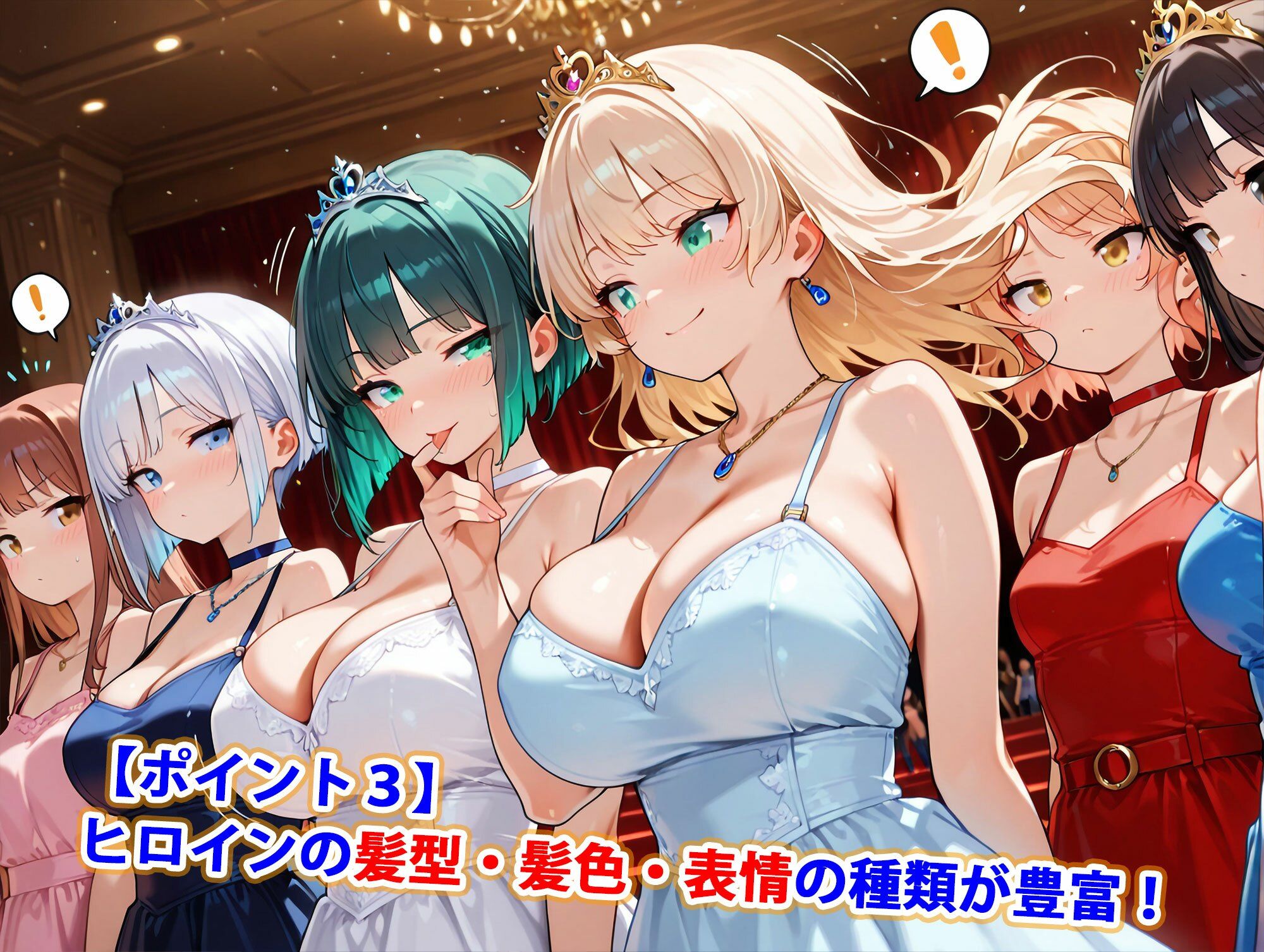 小国王女ダンスパーティ乱交お見合い〜精液まみれイラマチオハードセックス婚〜（妊娠要素あり）｜爆乳ハーレムファンタジア サンプル画像 4