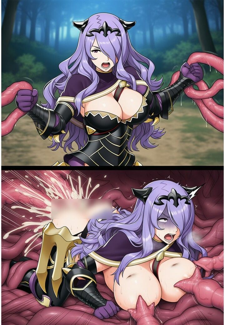 カミラ vs ぬるぬる触手【苗床編】｜Nakki_触手・ヒロピン サンプル画像 5