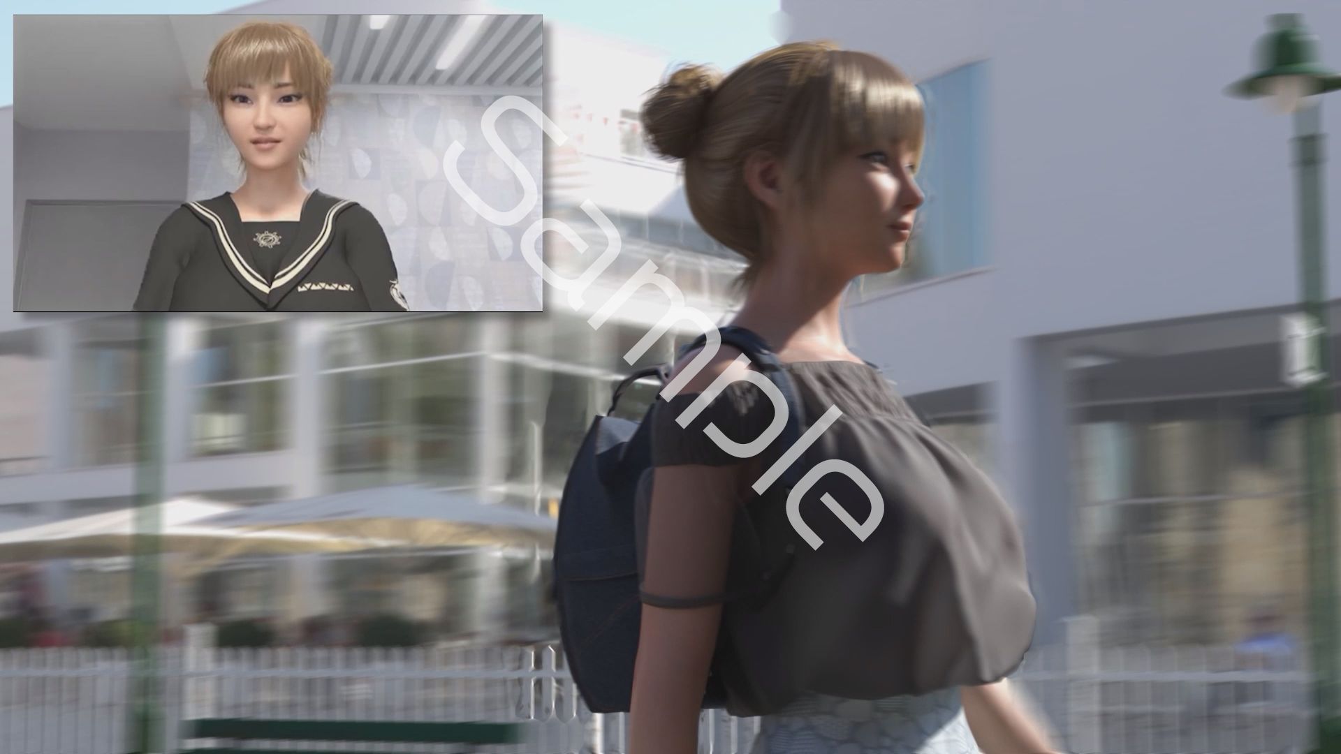 一ノ瀬廻里・私服登校日にスカート内を逆さ撮りされた自分のパンチラ盗撮被害動画の確認を強いられる(駅の階段・サテン地ピンク水玉パンティ) サンプル画像 5
