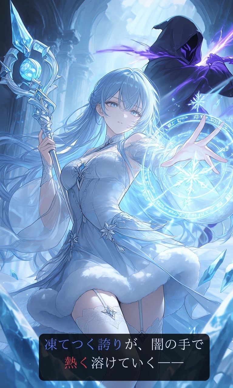 氷華の魔道士、呼吸を乱され気高き魂が快楽に支配される氷の聖域 闇の魔法編｜Pudding Art サンプル画像 2