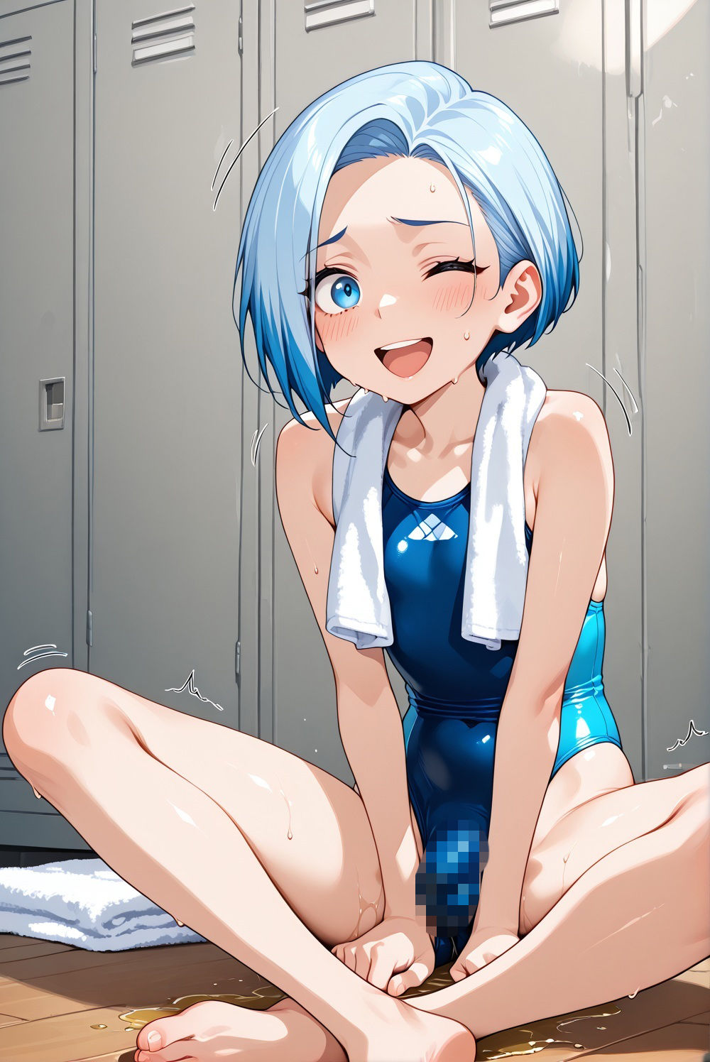 男の娘と水着を濡らす水｜CRIS STAGE サンプル画像 2