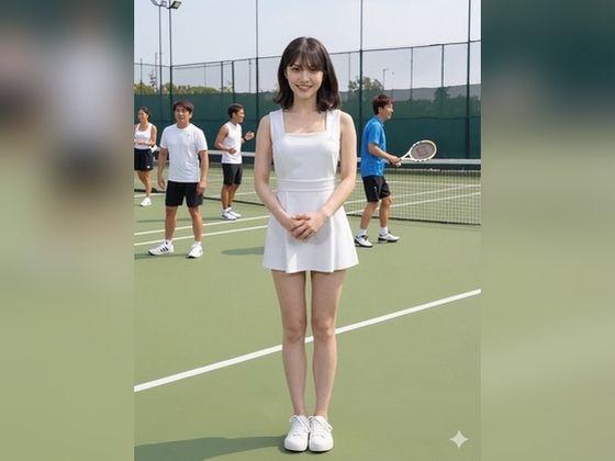 【AI生成作品part2】  テニスウェアの新妻のパンチラとブラ、転校生のパンチラを撮影｜tisAI