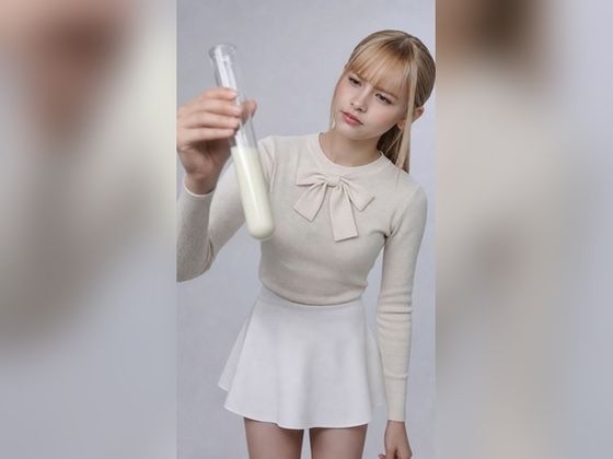 【AI生成作品part3.4】 ザーメンを観察し試飲する白人女子大生アンナちゃんとフリーおっぱい美女｜tisAI