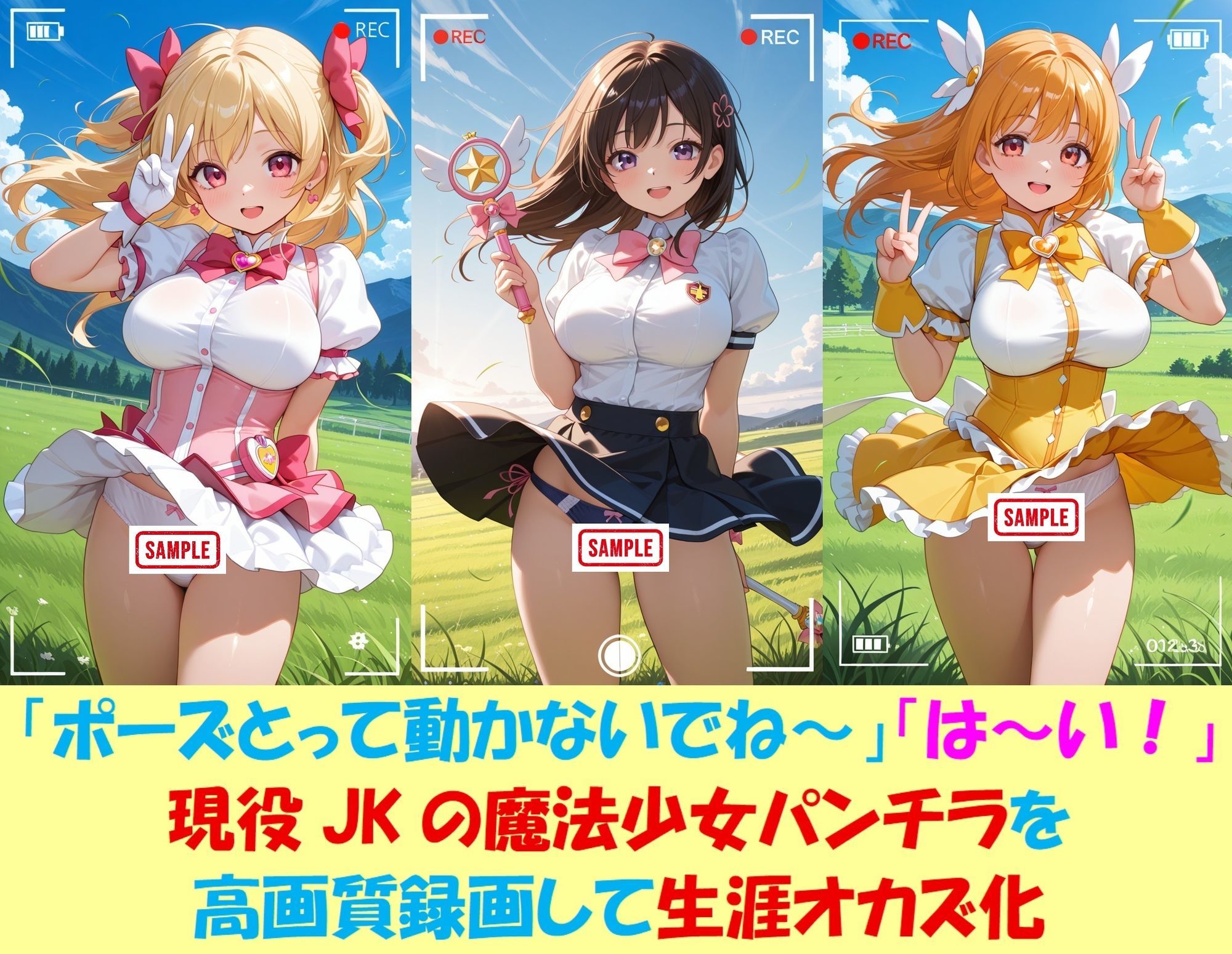 現役JKが撮影会でパンチラを撮られ生涯オカズ化3―魔法少女に変身してご奉仕―｜JK・JC愛好会 サンプル画像 7