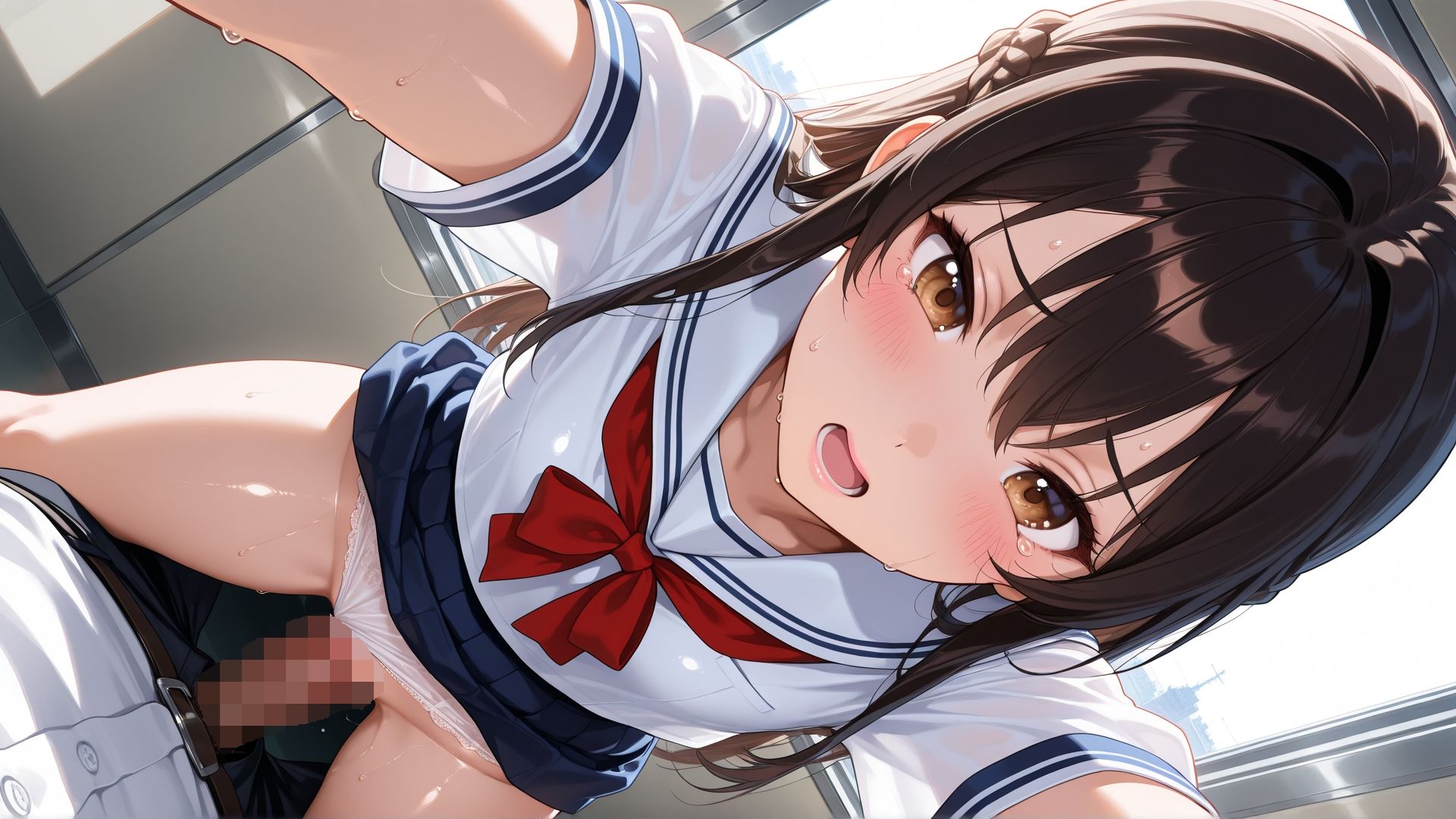 淫乱J◯痴●電車で乱れ咲き｜裏アカ工房 サンプル画像 2