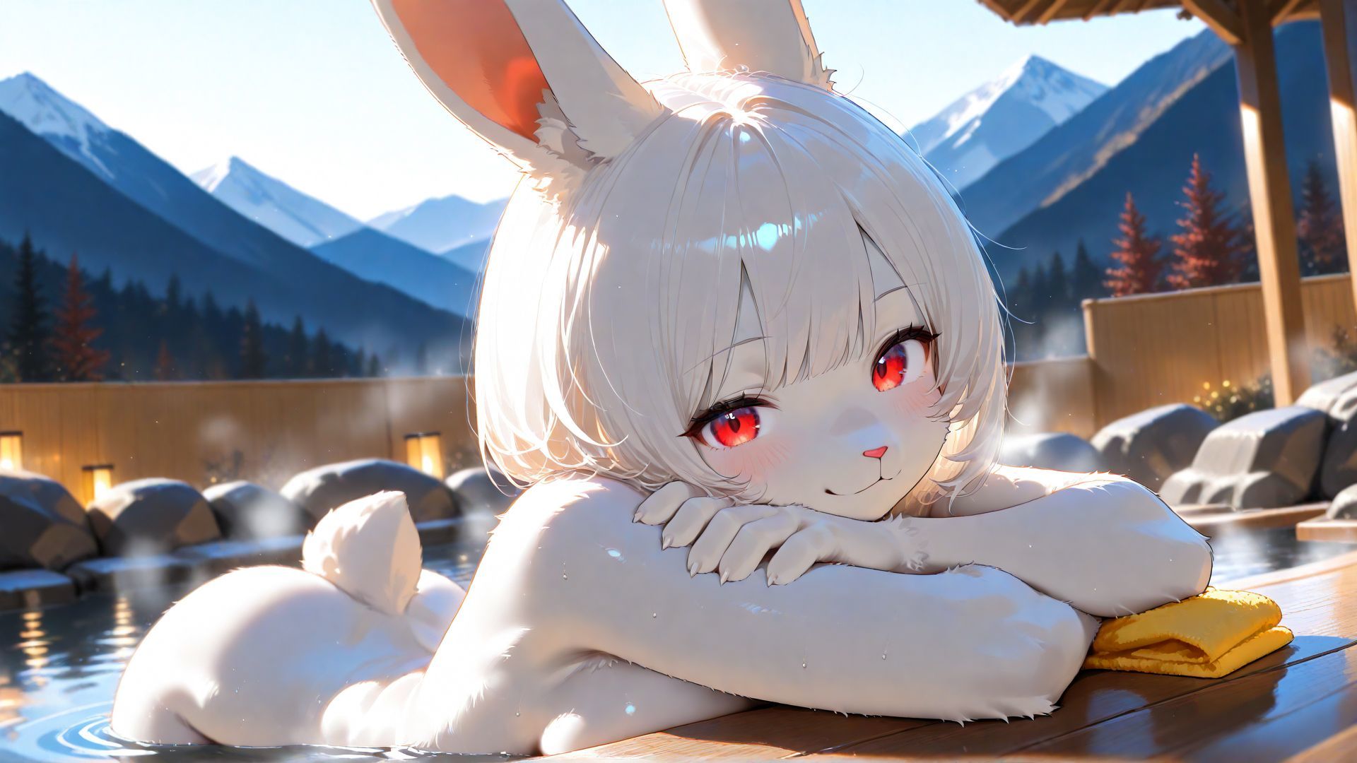 ケモたちと一緒に銭湯｜寝るベロス サンプル画像 3