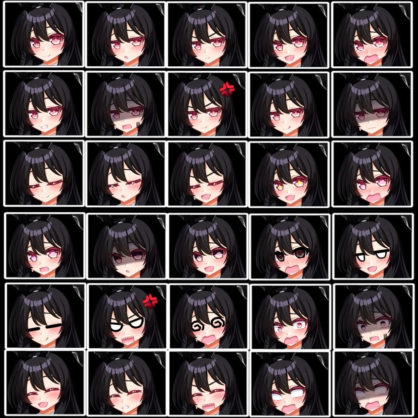 立ち絵素材 黒髪の女の子（巫女・サラシ差分）｜水の木 サンプル画像 3