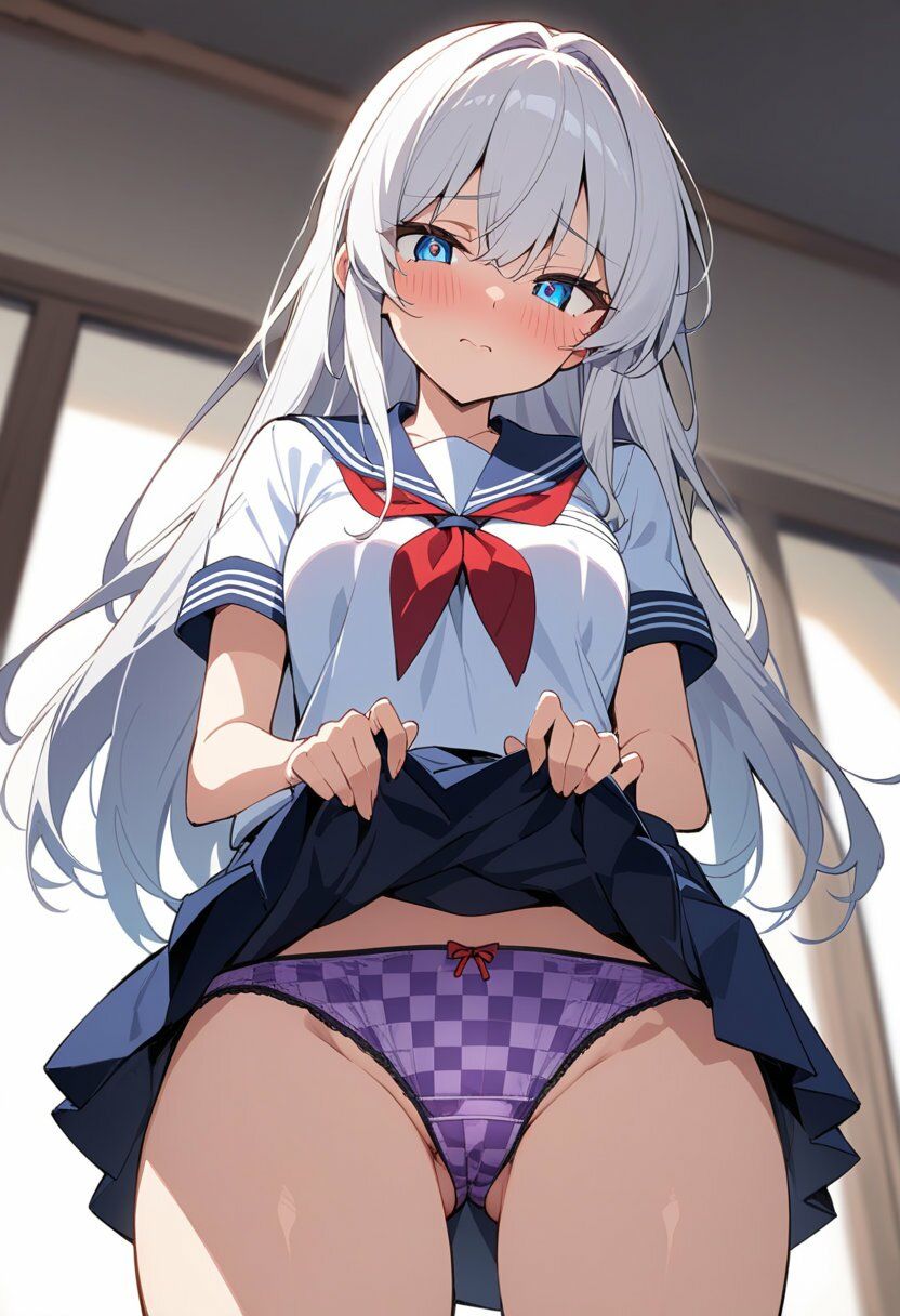 セーラー服でスカートたくし上げパンチラ200枚｜こもれびリリック サンプル画像 3