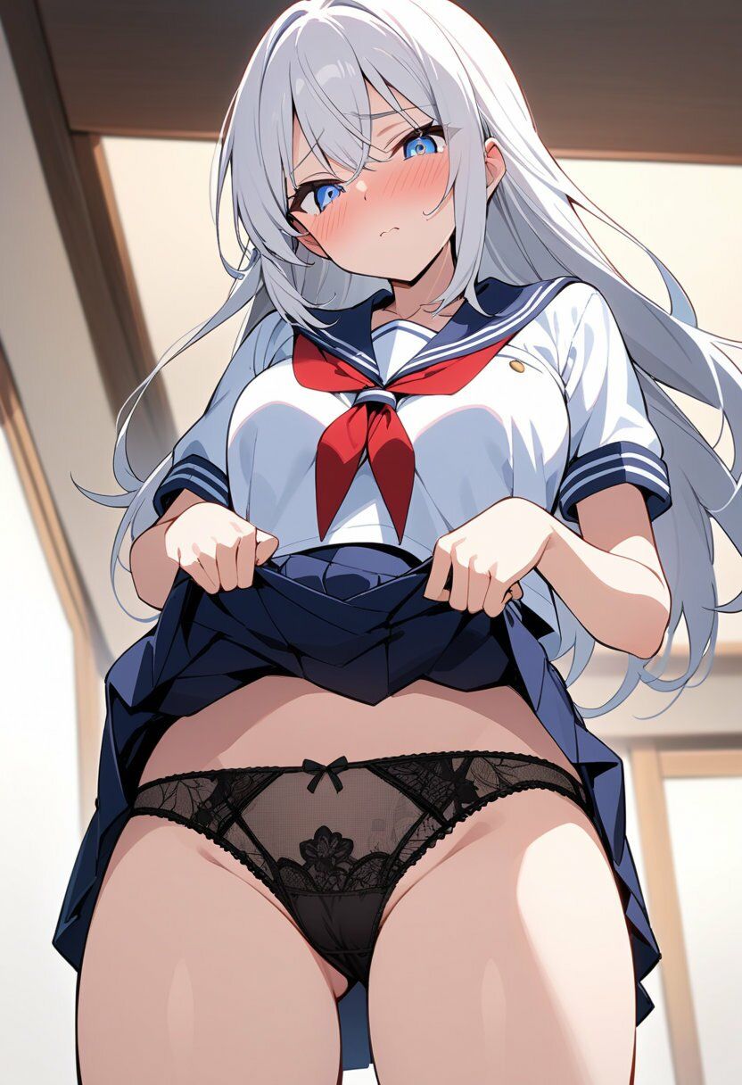 セーラー服でスカートたくし上げパンチラ200枚｜こもれびリリック サンプル画像 4