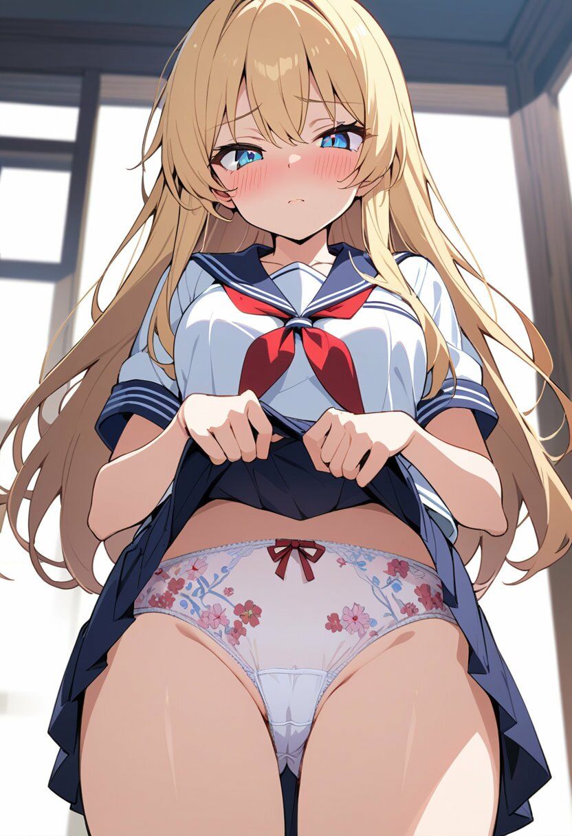 セーラー服でスカートたくし上げパンチラ200枚｜こもれびリリック サンプル画像 9