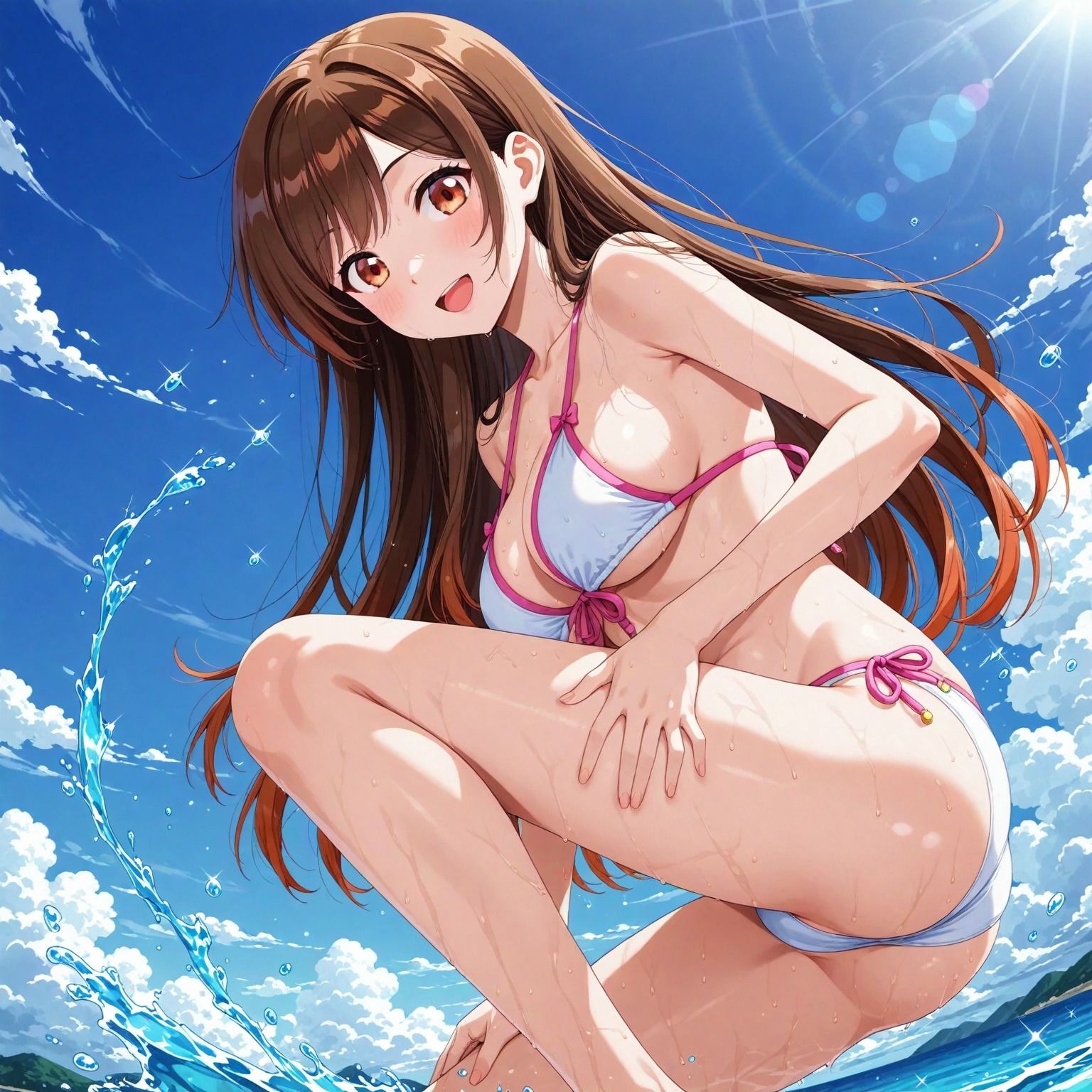 水〇千鶴と、海でイチャイチャデート｜S＆Sの楽園 サンプル画像 2