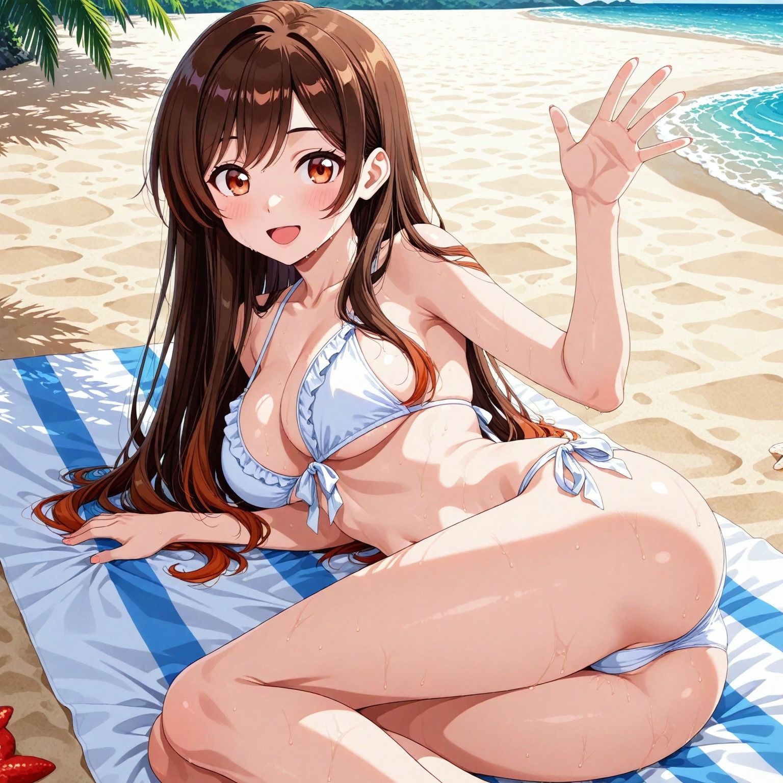 水〇千鶴と、海でイチャイチャデート｜S＆Sの楽園 サンプル画像 3