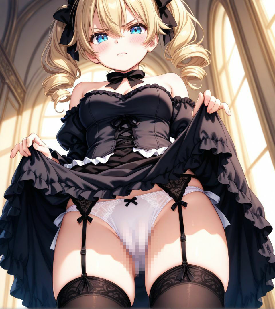 異世界召喚ガチャ_貴族のお嬢様に色んなパンツを履いてもらった｜AI幻想庭園 サンプル画像 8