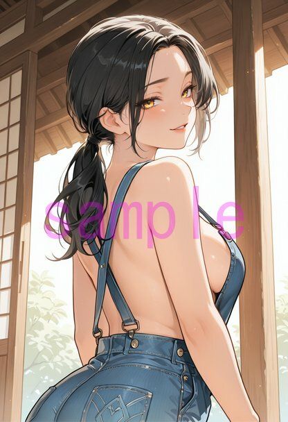 裸オーバーオールの女の子に見下していただく画像集｜絶倫影法師2次 サンプル画像 9
