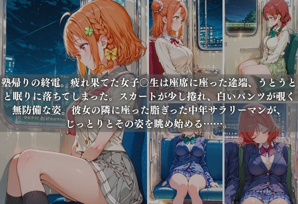 痴○列車ボテ腹END 〜キモおじリーマンに孕ませられる現役女子校生〜 Vol.5｜Runa サンプル画像 2
