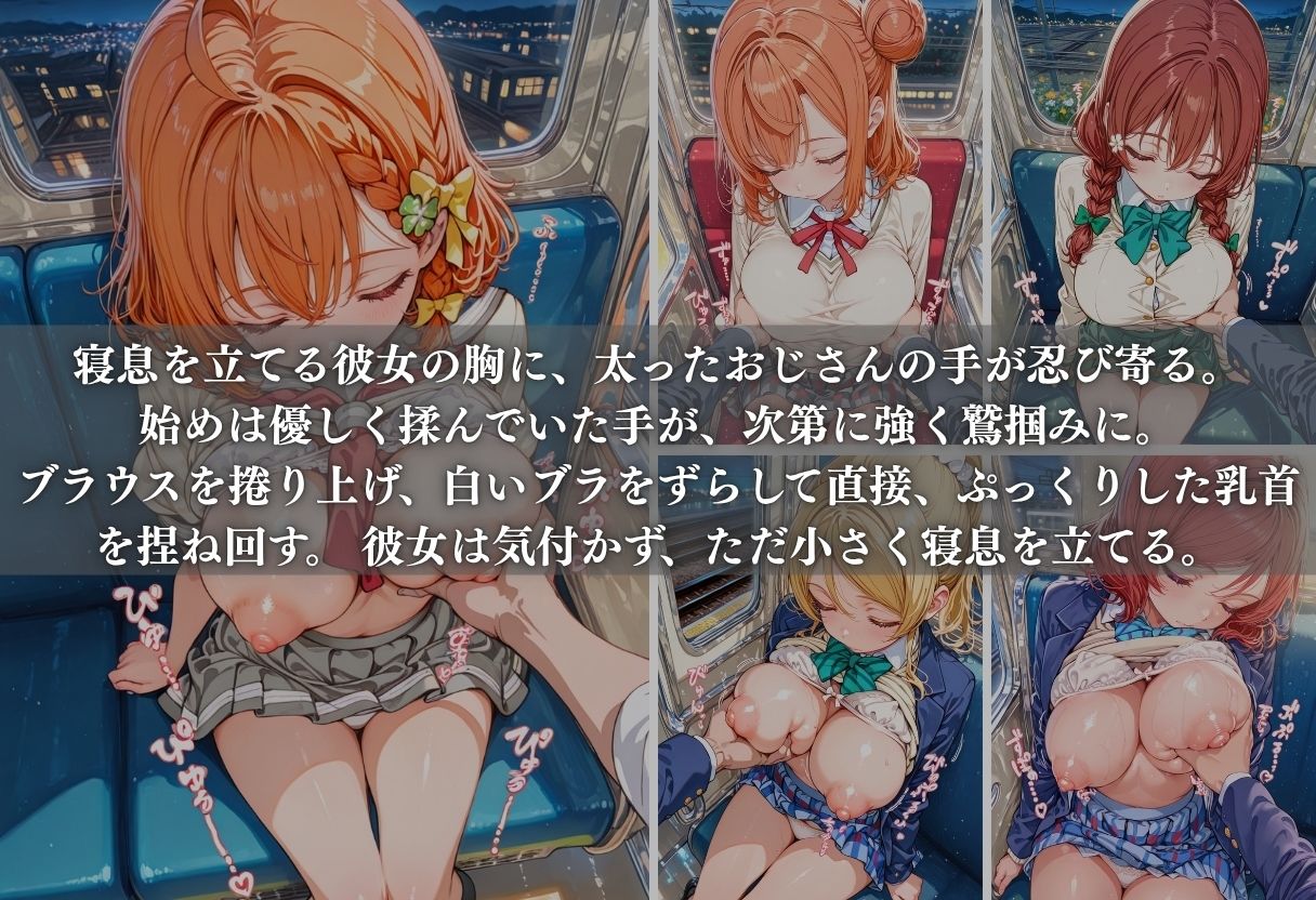 痴○列車ボテ腹END 〜キモおじリーマンに孕ませられる現役女子校生〜 Vol.5｜Runa サンプル画像 3