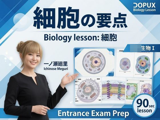 【▲20】一ノ瀬廻里 大学に進学し強豪予備校『DOPUX（ドピュックス』で生物I，IIを教える名物講師に！（Vol.002:細胞）｜Libido-Labo