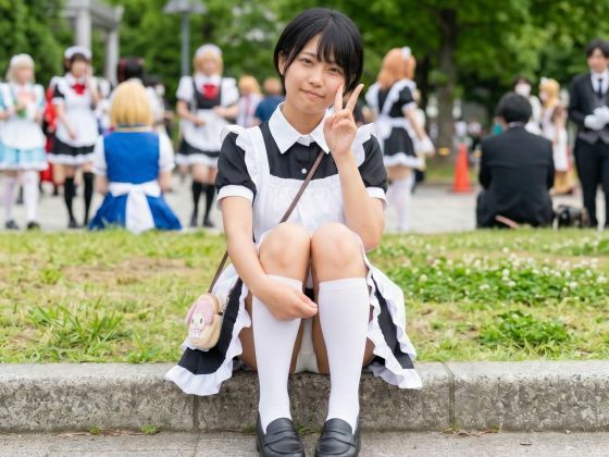 【リアル系】ボーイッシュメイドのコスプレイベント密着〜白コットンぱんちら｜コットンPスタジオ