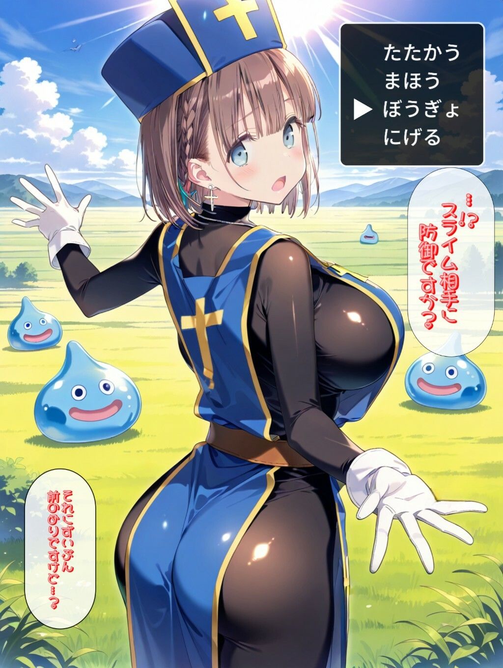 もしもエッチな水着を装備した僧侶があ○ちゃんだったら｜Ecam サンプル画像 5