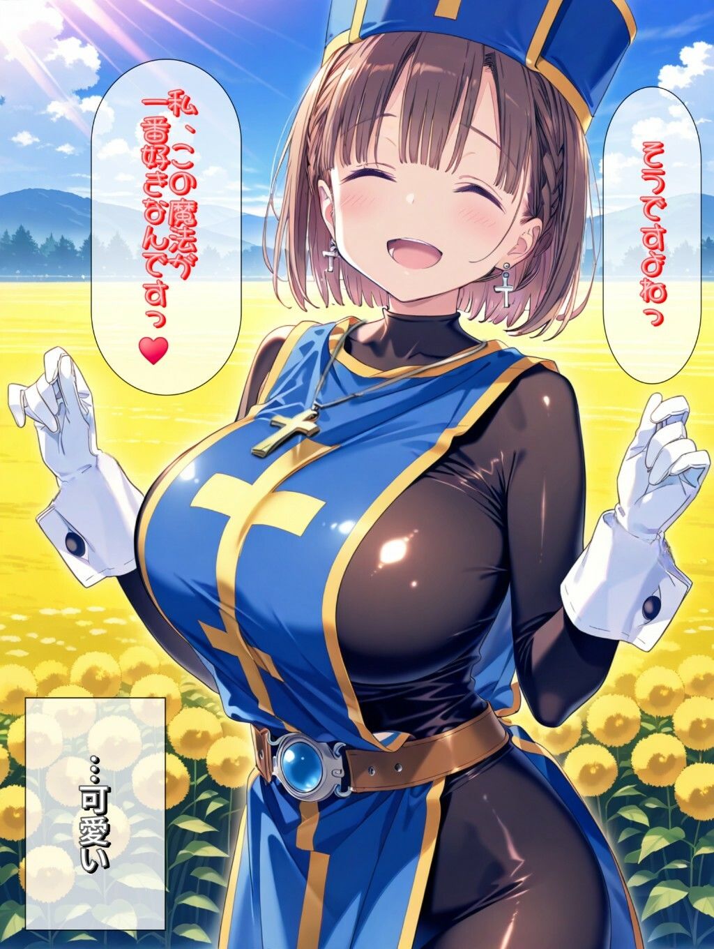 もしもエッチな水着を装備した僧侶があ○ちゃんだったら｜Ecam サンプル画像 6