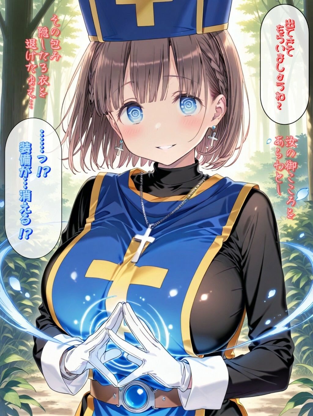 もしもエッチな水着を装備した僧侶があ○ちゃんだったら｜Ecam サンプル画像 9