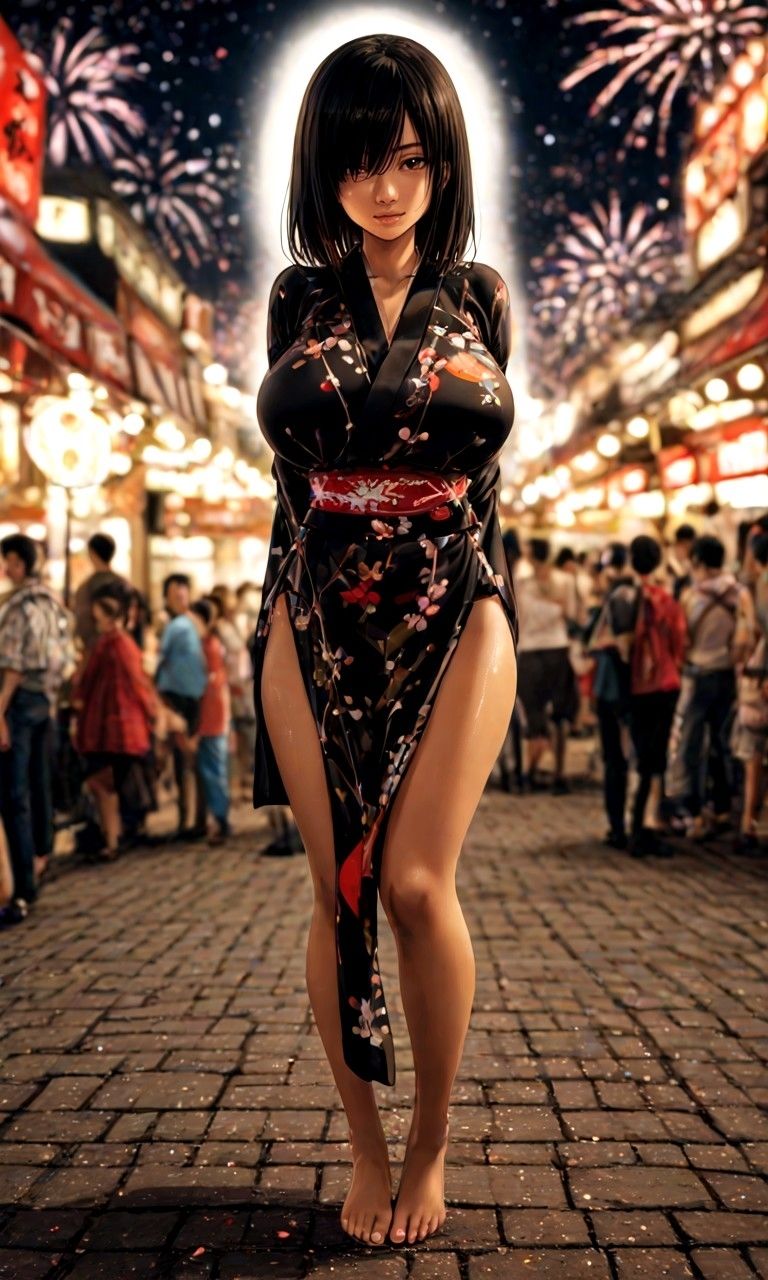 夏祭り!浴衣!|ニャホニャホ玉九郎 サンプル画像 2