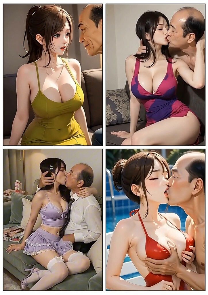 美女とおじさんのディープキス キス好き大集合♪3｜toshikiss サンプル画像 9