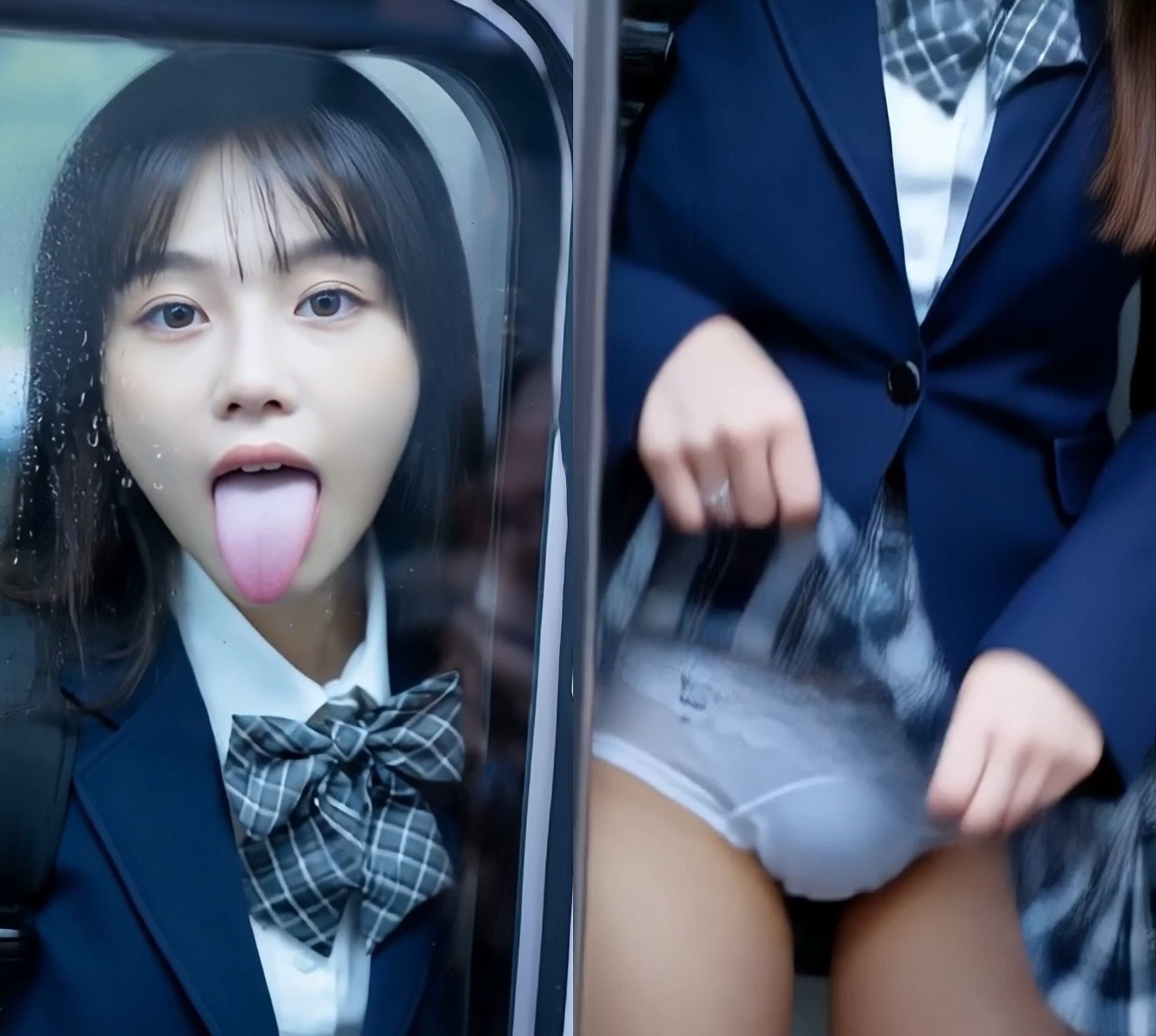 舌フェチ11 AI 電車女子2｜エロクロス サンプル画像 8