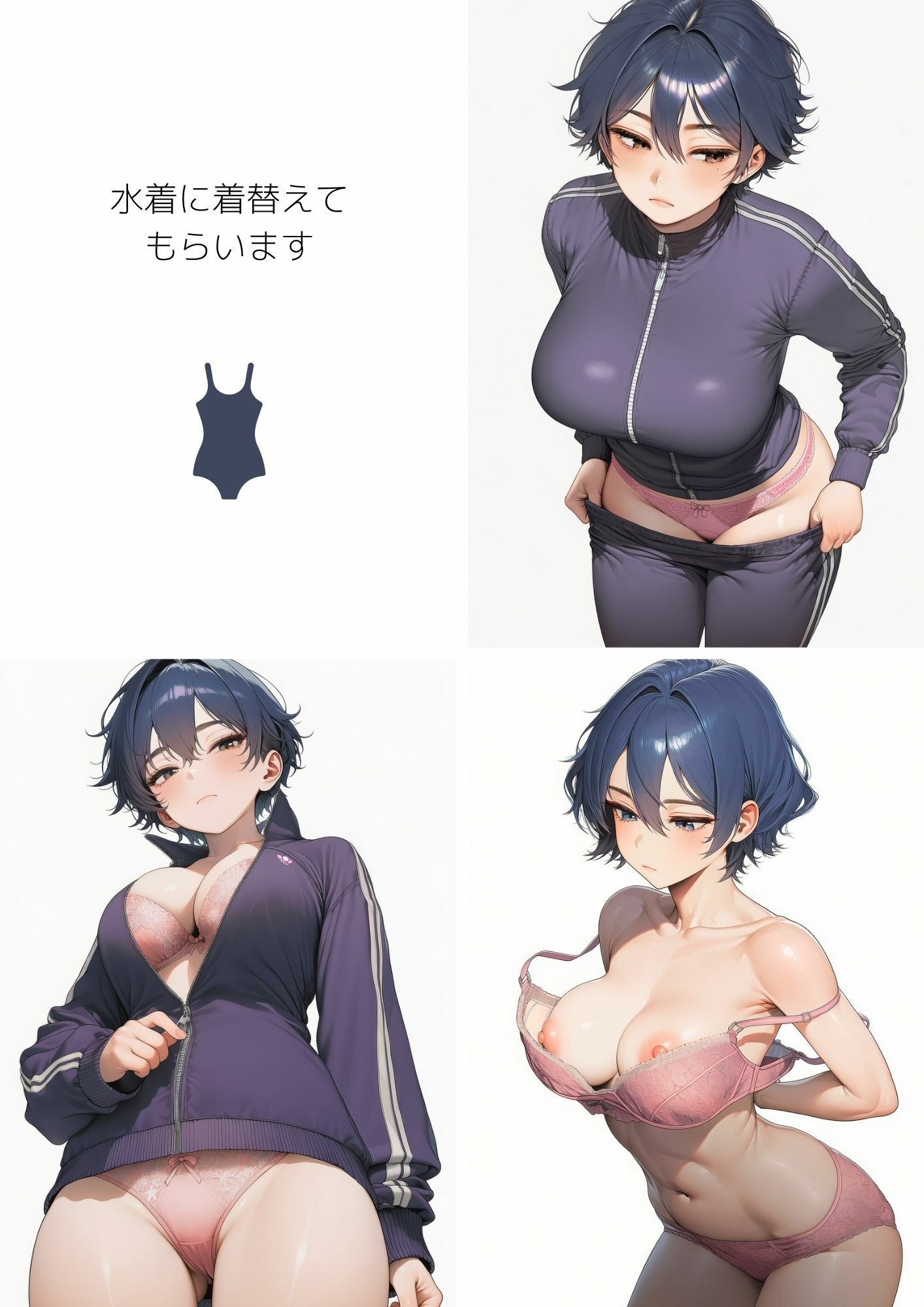 【グラビア写真集風CG集】競泳水着と肉体美〜F4F真琴ソログラビア vol.1〜【R18完全版】|えもらば サンプル画像 2