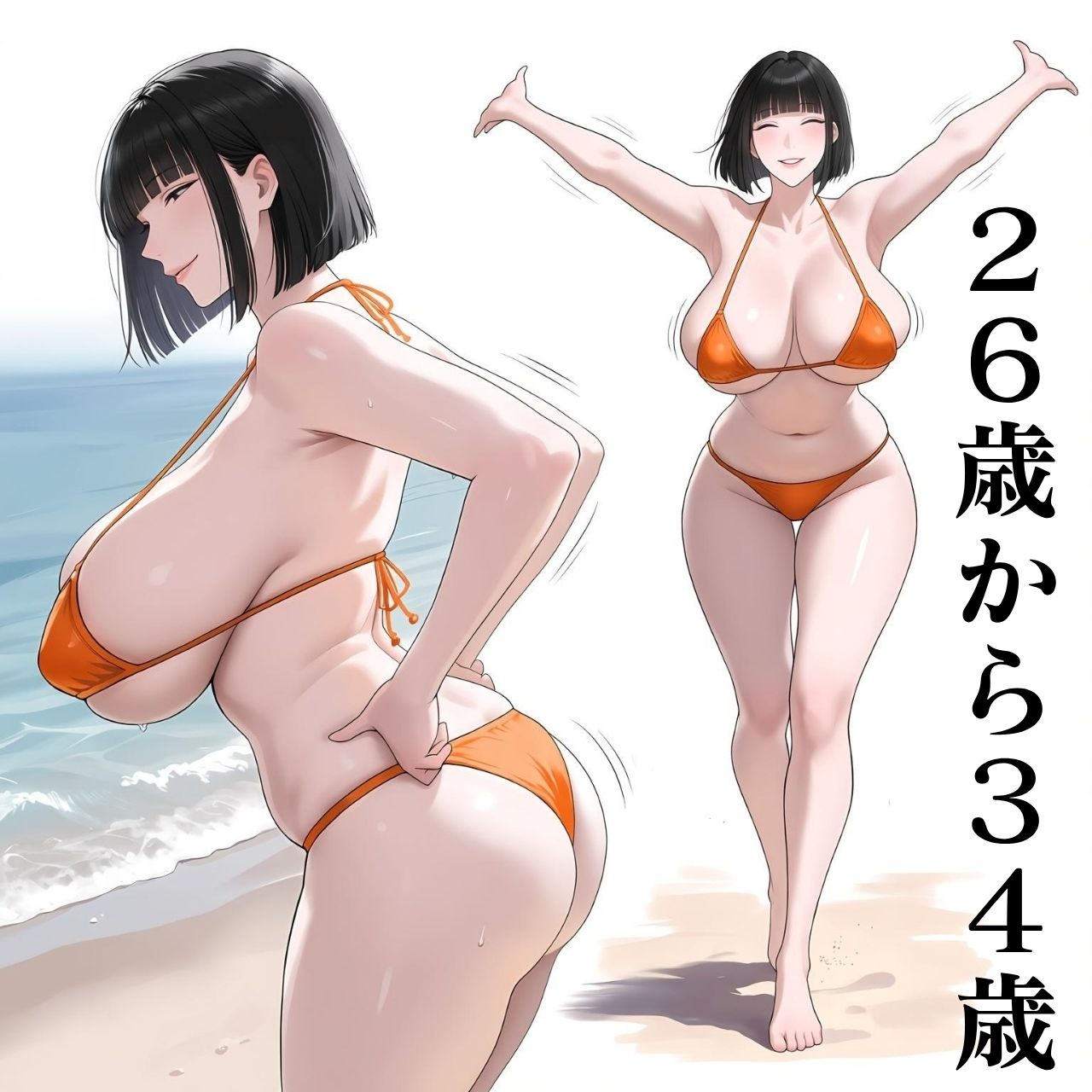エロビキニ 爆乳シンママ3選｜AI美熟女 サンプル画像 3