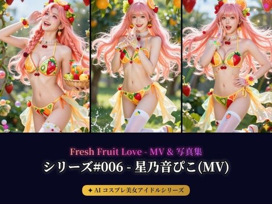 【AIコスプレ美女アイドル ＃006 MV ＆ 写真集】ー星乃音ぴこ  ー  Fresh Fruit Love｜beauty4ever