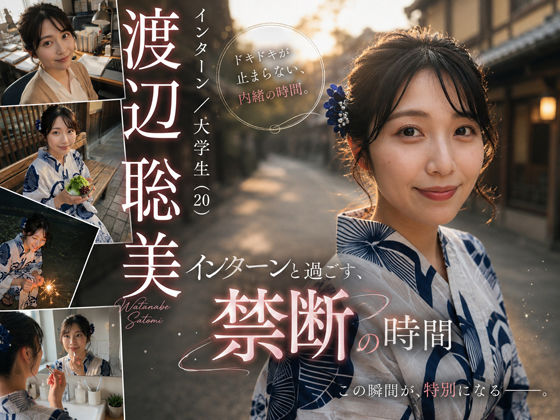 【AI生成】AI写真集 Vol.4 渡辺 聡美 インターン/大学生（20）「インターンと過ごす、禁断の時間」｜Lumina-Reijin