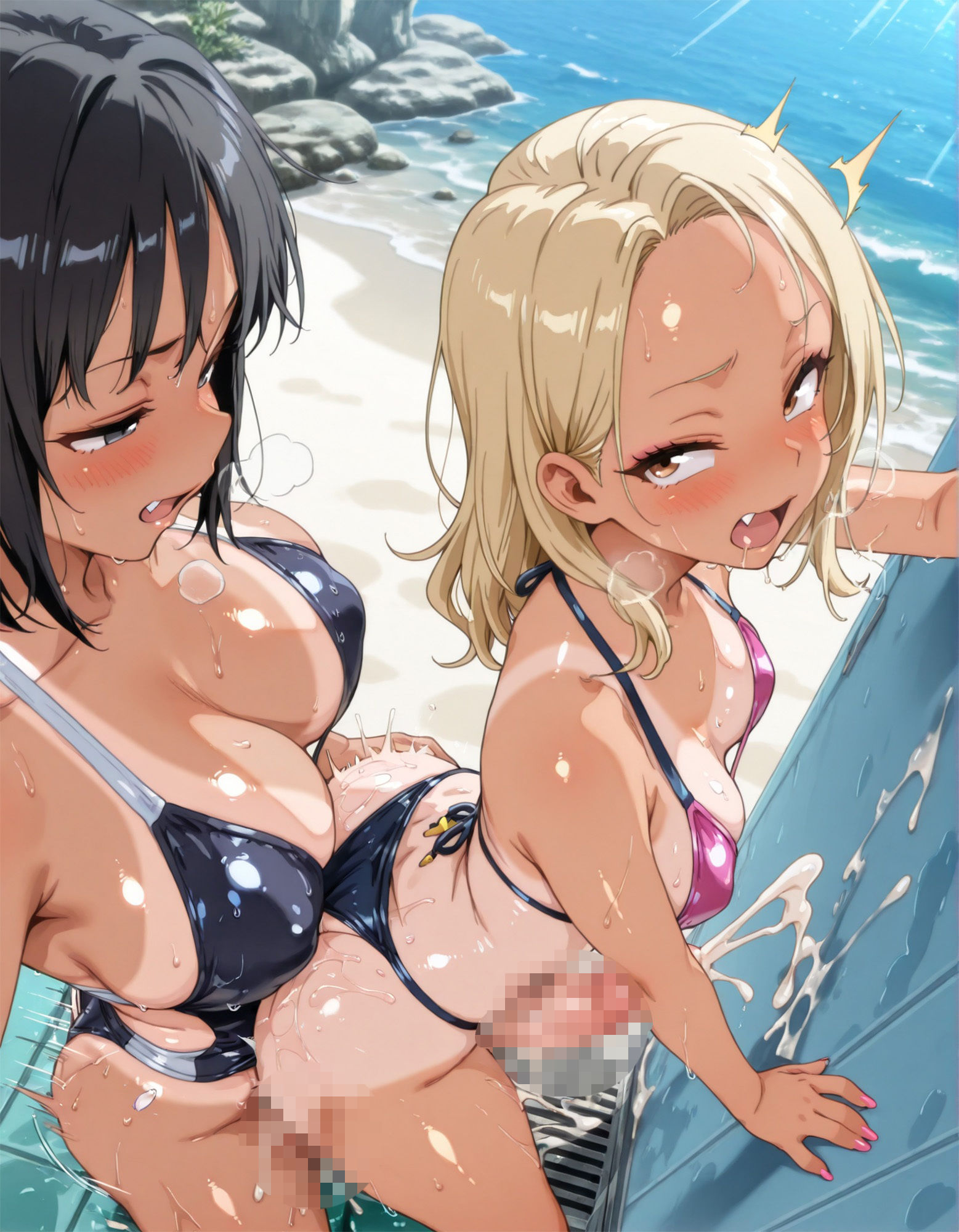 海辺のふたなりギャルズ｜弁当のおかず サンプル画像 6