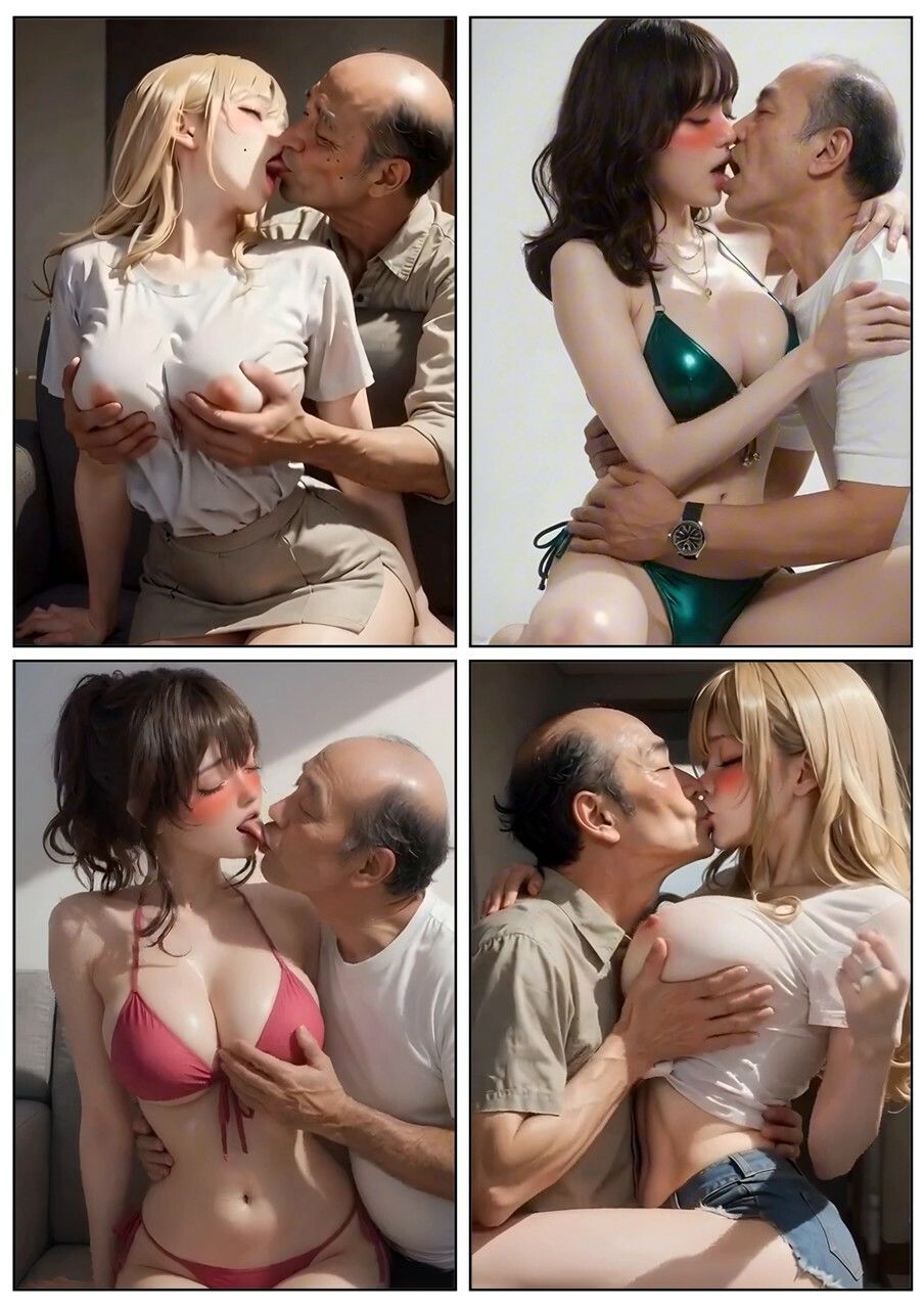 美女とおじさんのディープキス キス好き大集合♪4｜toshikiss サンプル画像 7