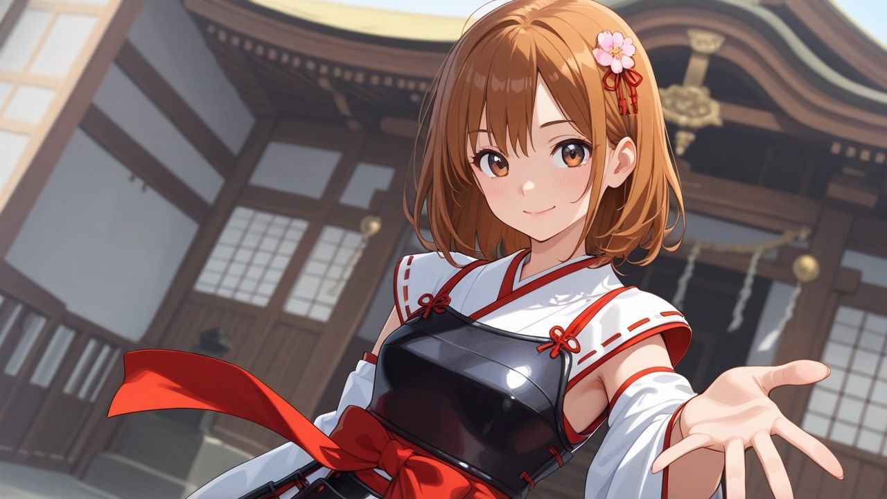 ［一般］ 戦巫女の女の娘｜妖精のキャンパス サンプル画像 2