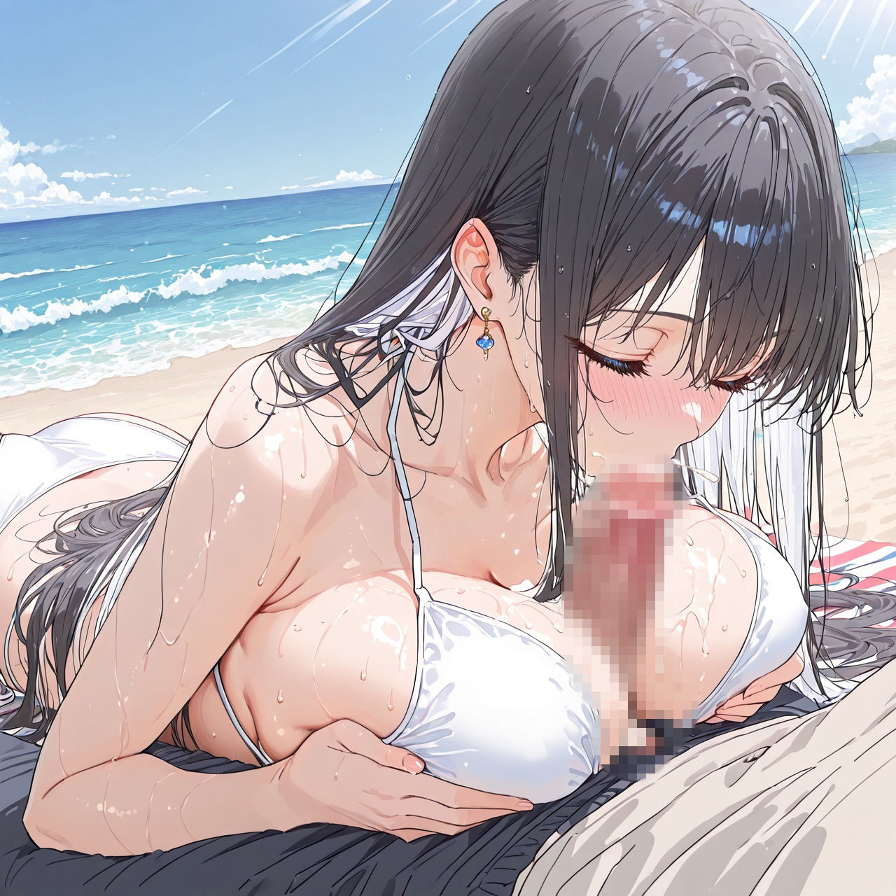JK白ギャル白ビキニ海でただSEXするだけの話3｜みるくアーカイブ サンプル画像 5