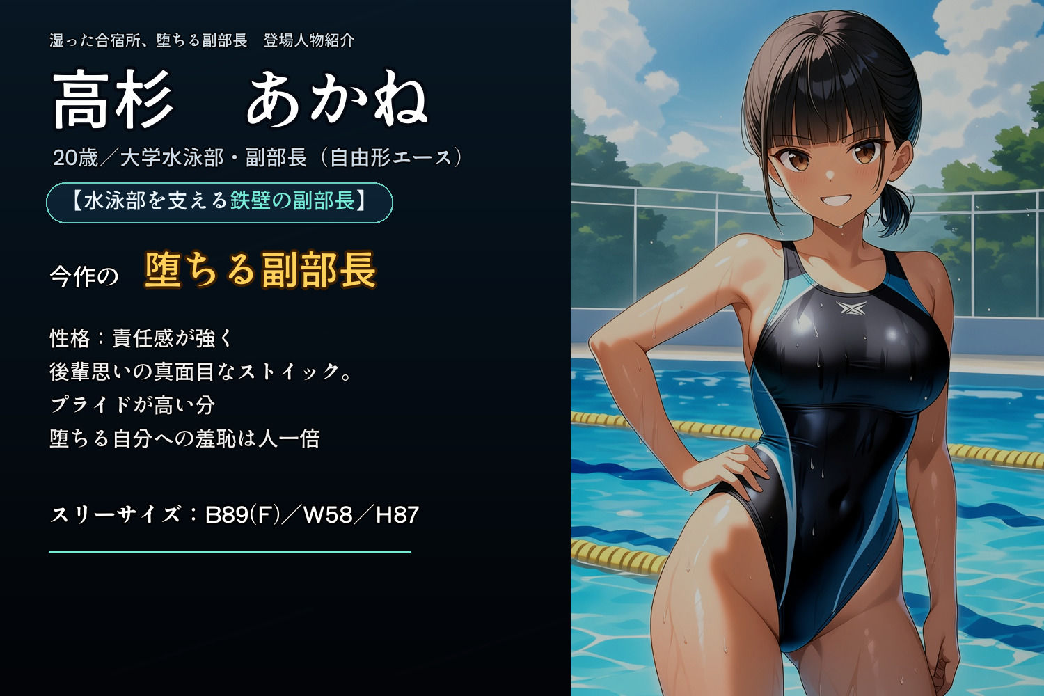 夏の合宿所で堕ちる副部長 〜汗ばむ肌と密着指導に抗えず、何度もイカされて完堕ち〜｜桃色アトリエ サンプル画像 6
