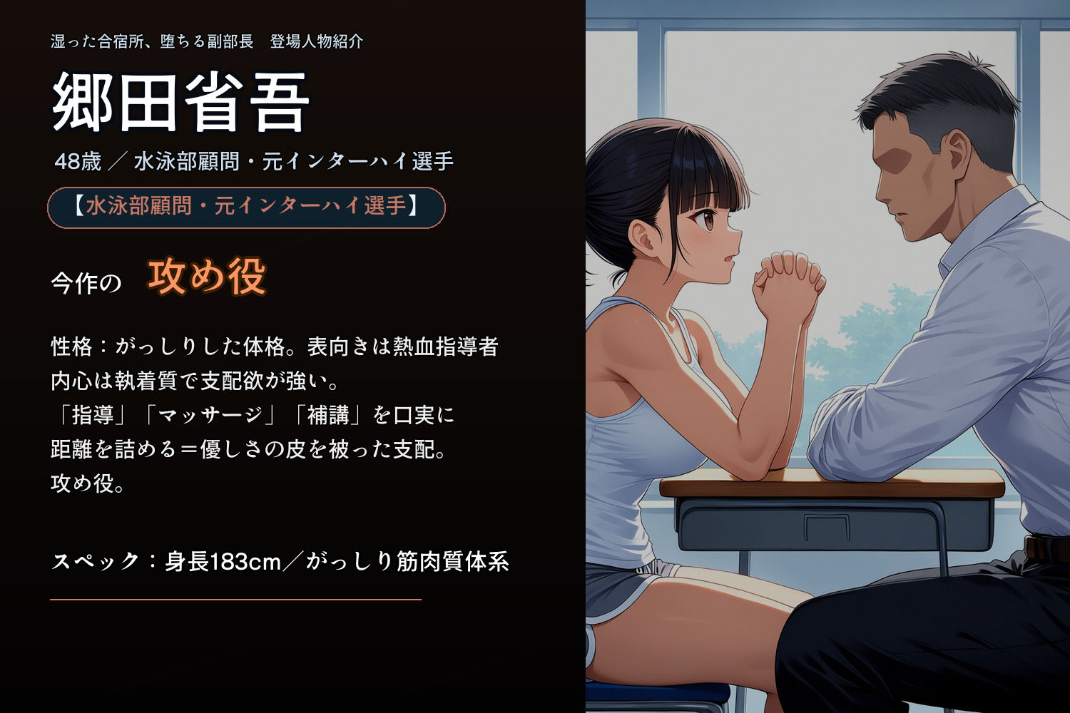 夏の合宿所で堕ちる副部長 〜汗ばむ肌と密着指導に抗えず、何度もイカされて完堕ち〜｜桃色アトリエ サンプル画像 7