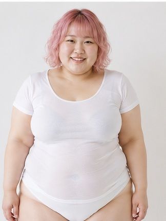 ぽっちゃり・おでぶがひたすらTシャツを脱ぐ動画｜東雲AI研究所 サンプル画像 2