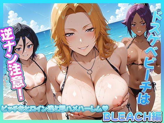 ドスケベビーチは逆ナン注意！！  ビッチなヒロイン達と即ハメハーレム！  BLEACH編｜あいらん堂