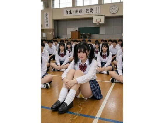 【AI動画】全校集会でおもらし 2〜おもらしパンツ｜スクールおもらし